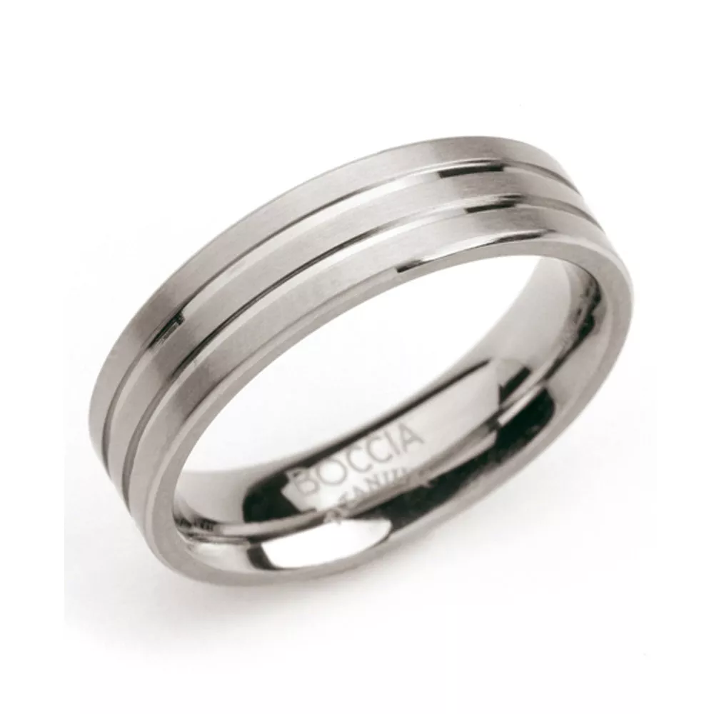 Boccia 0101-02 Ring Titanium zilverkleurig 6 mm