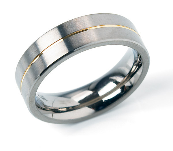 platform De daadwerkelijke Verbinding Boccia 0101-21 Ring titanium zilver- en goudkleurig 6 mm