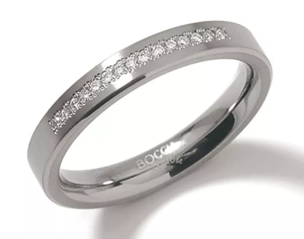 Boccia 0120-04 Ring Titanium-Diamant zilverkleurig 3,2 mm 15 * 0,075 crt