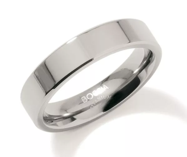 Boccia 0121-01 Ring Titanium zilverkleurig 4,5 mm