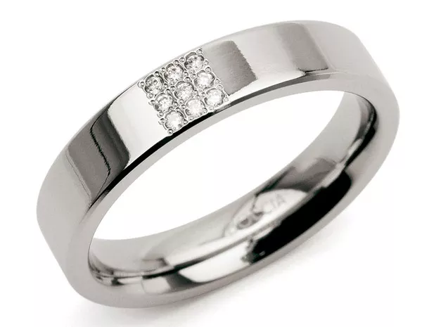 Boccia 0121-02 Ring Titanium-Diamant zilverkleurig 4,5 mm 9 * 0,045 crt