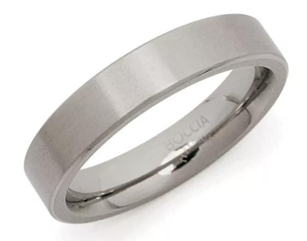 Boccia 0121-03 Ring Titanium zilverkleurig 4,5 mm