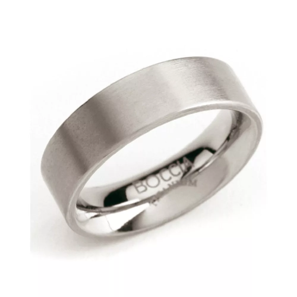 Boccia 0101-01 Ring Titanium zilverkleurig 6 mm
