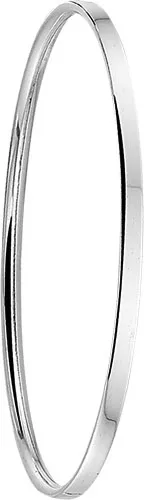 Armband Bangle Vlakke Buis Dopsluiting 3 x 60 mm
