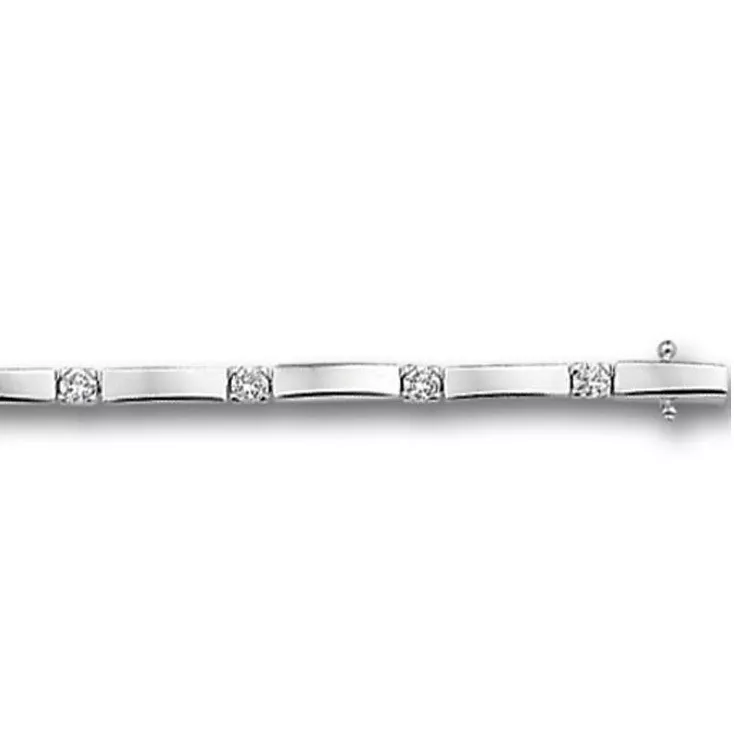 Huiscollectie 1303728 Armband Zilver Zirkonia 3,0 mm 19 cm