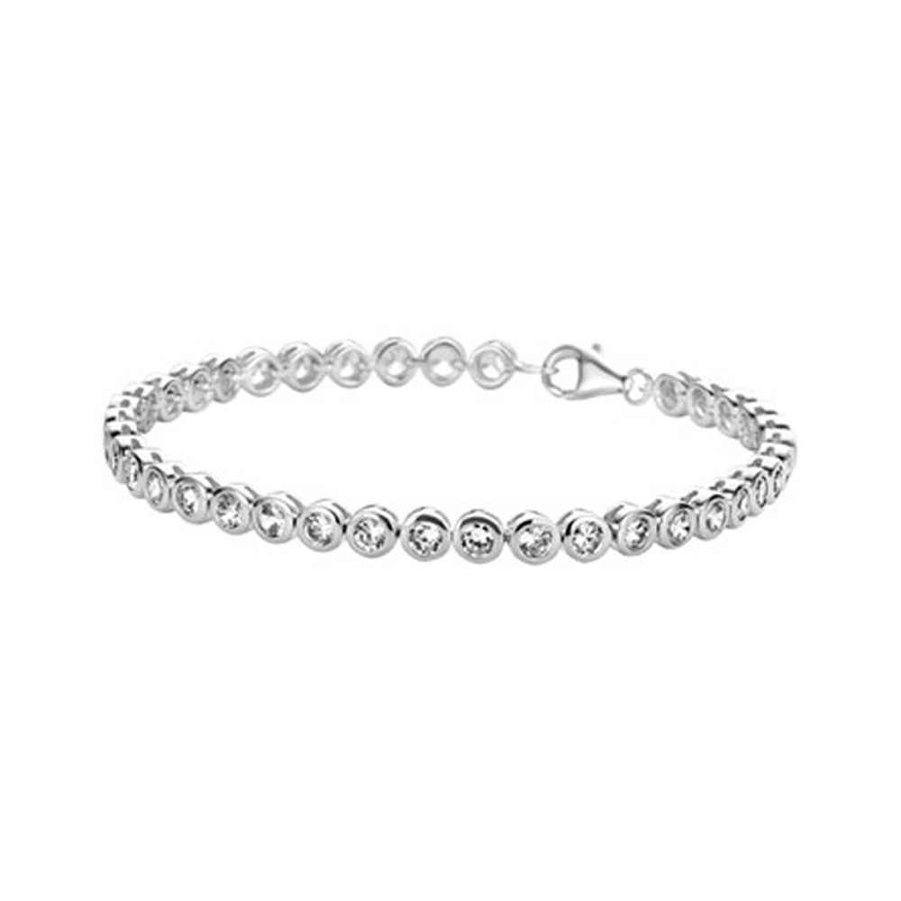 Giet louter rand Zilveren zirkonia armband 1307329 | Trendjuwelier