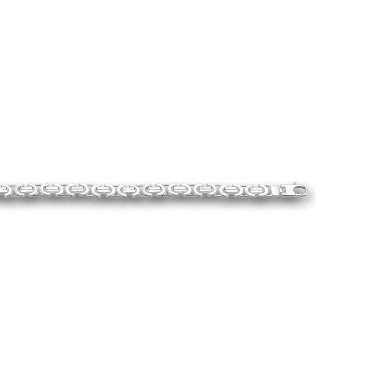 Armband Zilver Konings Plat 8,5 mm x 20 cm lang