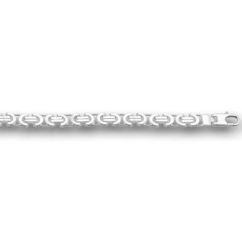 Armband Zilver Konings Plat 8,5 mm x 20 cm lang