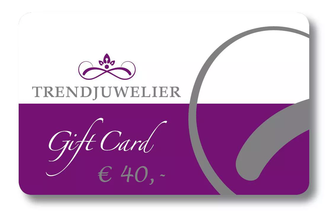 Trendjuwelier B40 Cadeaubon-Giftcard  ter waarde van 40 euro