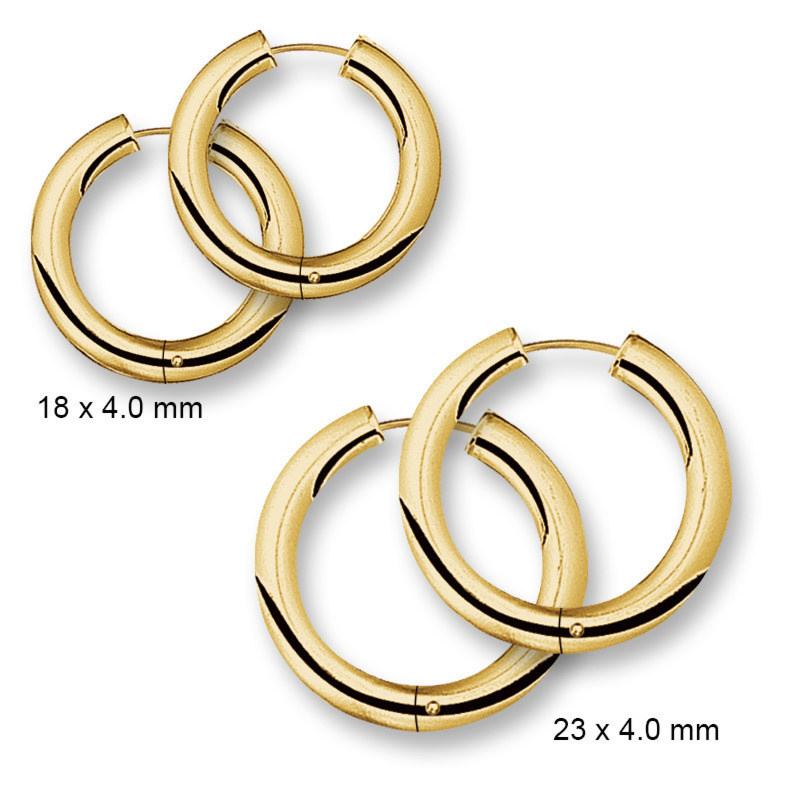 Vernauwd bron Vanaf daar Gouden oorringen 4001663 van 18 - 23 mm | Trendjuwelier