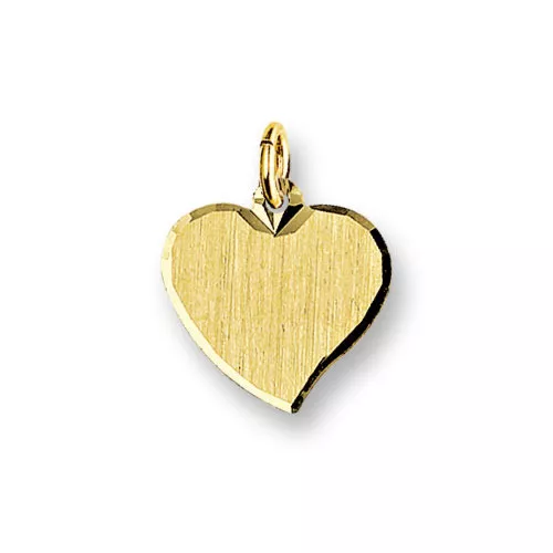 Gouden graveerplaat hartvormig
