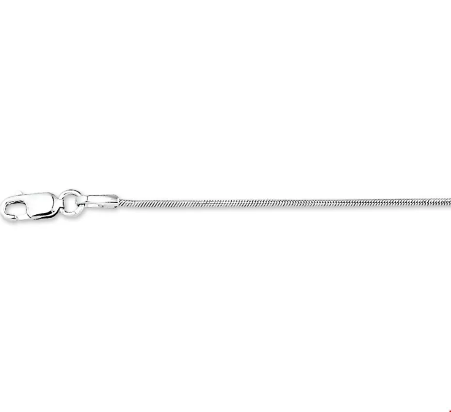 Collier Witgoud Slang Rond 1,0 mm x 50 cm lang