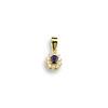 Huiscollectie 4007154 Gouden hanger met saffier diamant 0.08 crt 1