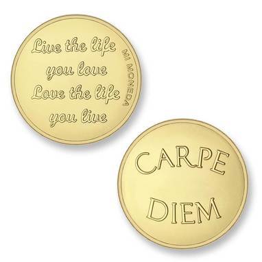 Mi Moneda Love - Carpe Diem gold Love - Carpe Diem gold munt