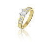 Huiscollectie 01-01-TR Bicolor gouden ring met diamant 1
