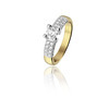 Huiscollectie 01-10-TR Bicolor gouden ring met diamant 1