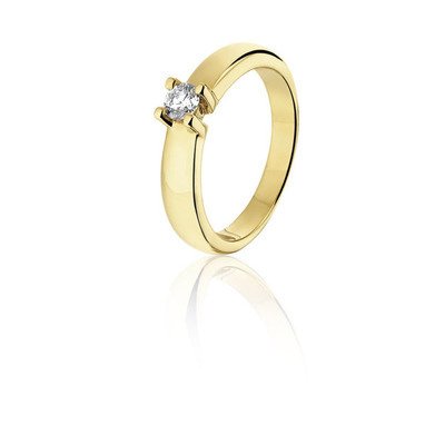 Huiscollectie 02-01-TR Gouden ring met diamant