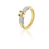 Huiscollectie 02-02-TR Bicolor gouden ring met diamant 1