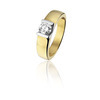 Huiscollectie 02-10-TR Bicolor gouden ring met diamant 1