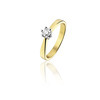Huiscollectie 05-10-TR Bicolor gouden ring met diamant 1