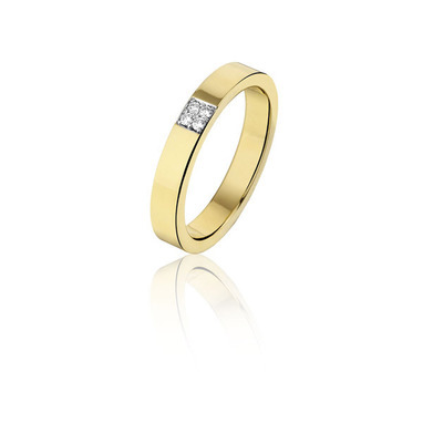 Huiscollectie 10-03-TR Gouden ring met diamant