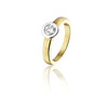 Huiscollectie 10-11-TR Bicolor gouden ring met diamant 1