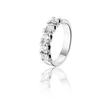 Huiscollectie 17-11-TR Witgouden ring met diamant
