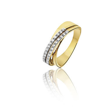 Huiscollectie 21-08-TR Gouden ring met diamant