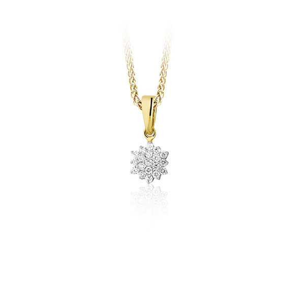 lava Nietje Gebruikelijk Gouden hanger met diamant 23-05-TR | Trendjuwelier