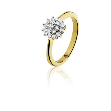 Huiscollectie 23-09-TR Gouden ring met diamant