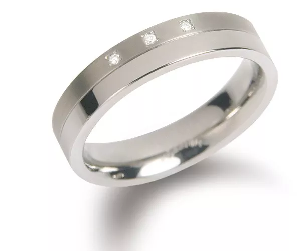 Boccia 0129-03 Ring Titanium-Diamant zilverkleurig 4,3 mm 3* 0.015 crt