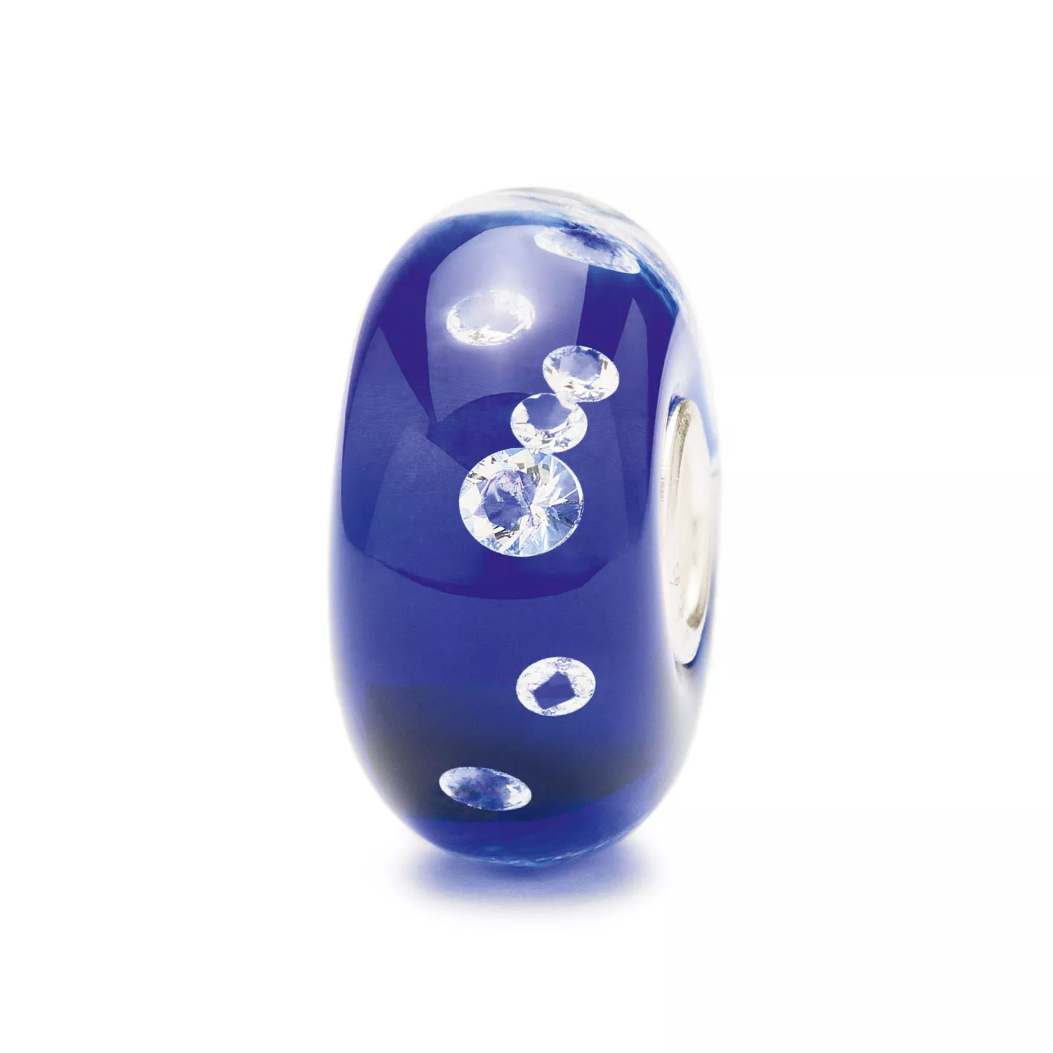 Trollbeads TGLBE-00027 Kraal Diamond-Like zilver/glas/zirconia blauw