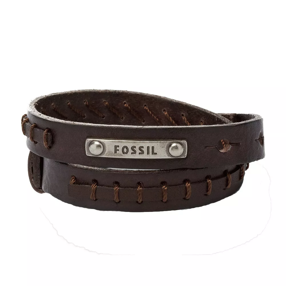 Fossil JF87354040 Armband Silver Tone Brown
