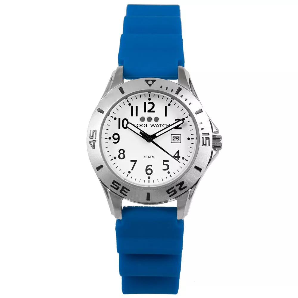 Coolwatch by Prisma CW.110 Kinderhorloge Scuba Diver staal/siliconen blauw 32 mm