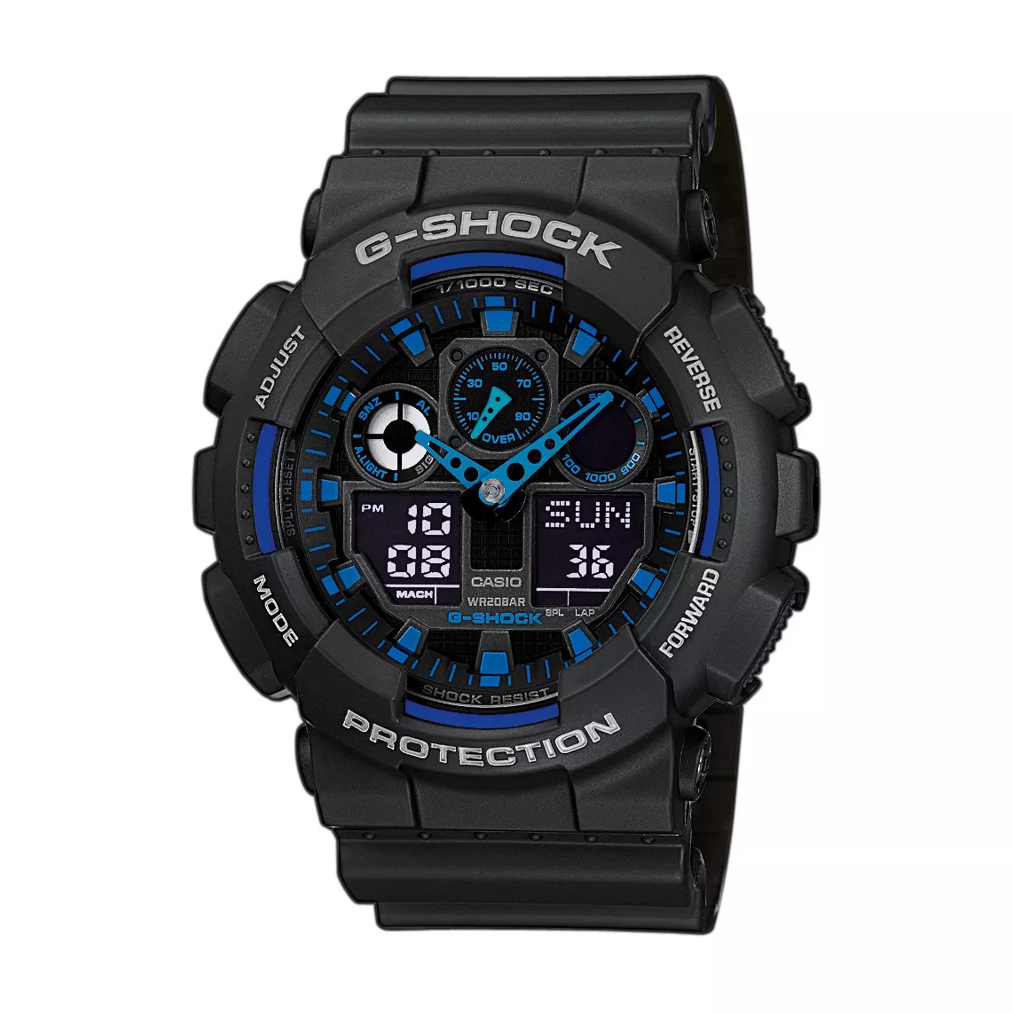 Casio GA-100-1A2ER G-Shock horloge met Alarm en Chronograaf 51,2 mm