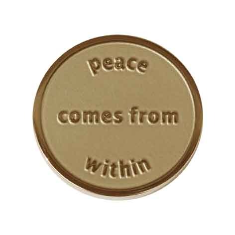 Quoins QMOZ-04-G Peace comes from within munt