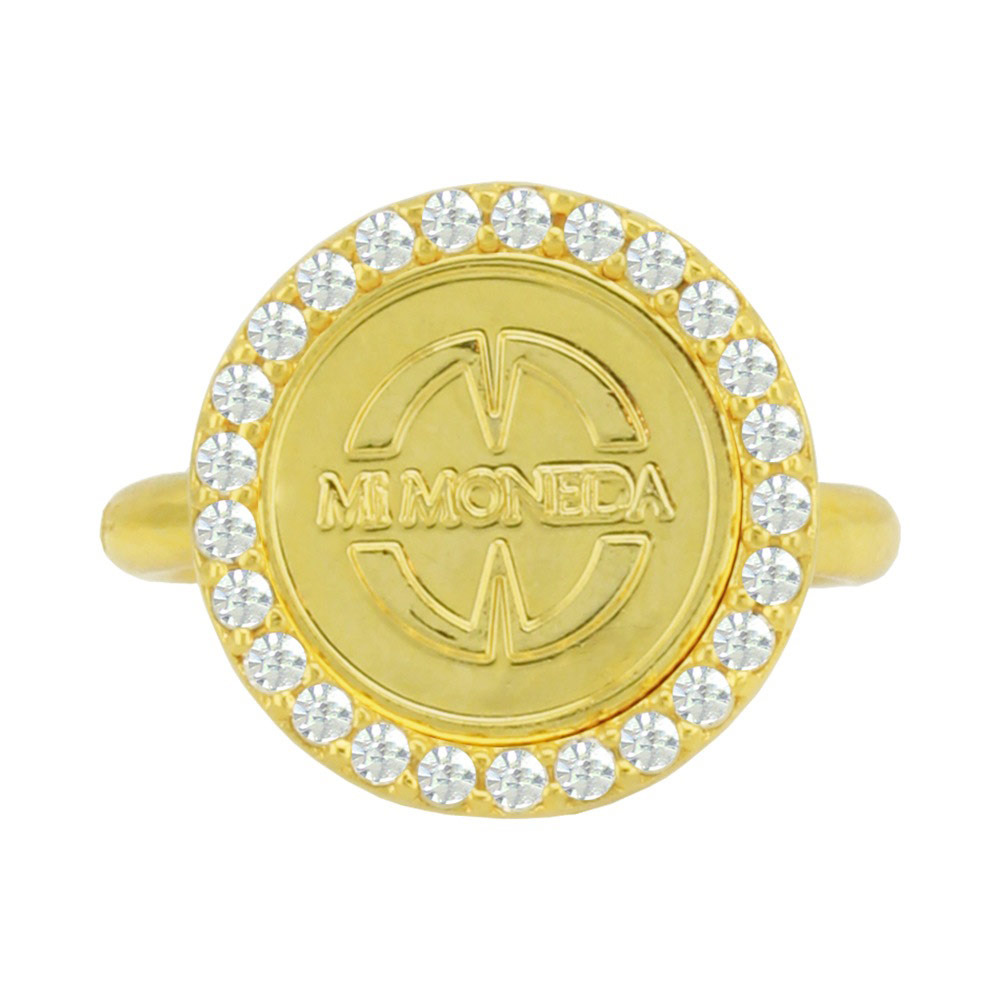 Mi Moneda RIN-AMO-LU-02 Ring avo deluxe Silver goldplated