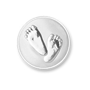 Mi Moneda MON-BAB-01-XS Baby feet Silver munt XS