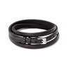 Joy de la Luz JB201 Leather buckle bracelet black 1