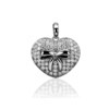 Zinzi ZIH891 zilveren hartvormige hanger met zirkonia 1
