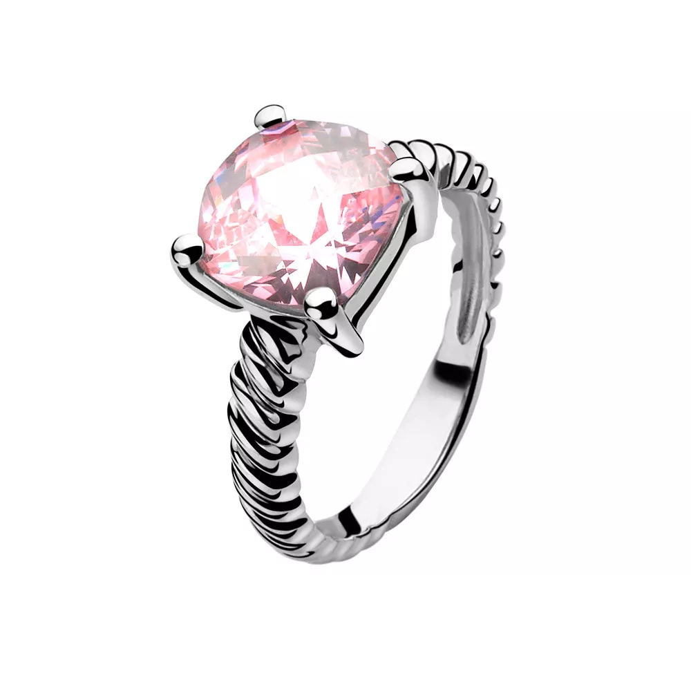 Zinzi ZIR937R Ring zilver-zirconia roze