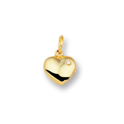 Maaltijd Afleiding armoede Gouden hanger hart met zirkonia 4014853 | Trendjuwelier
