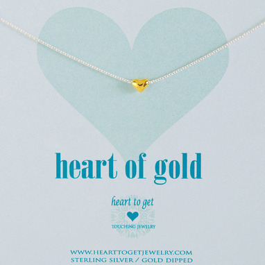Heart to get N10HEG11S Heart of gold ketting bicolor