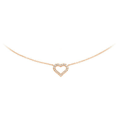 Huiscollectie 4400200 Rosé gouden collier met diamanthanger