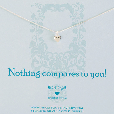 Heart to get N02SHE11S-2 Nothing compares to you ketting zilver