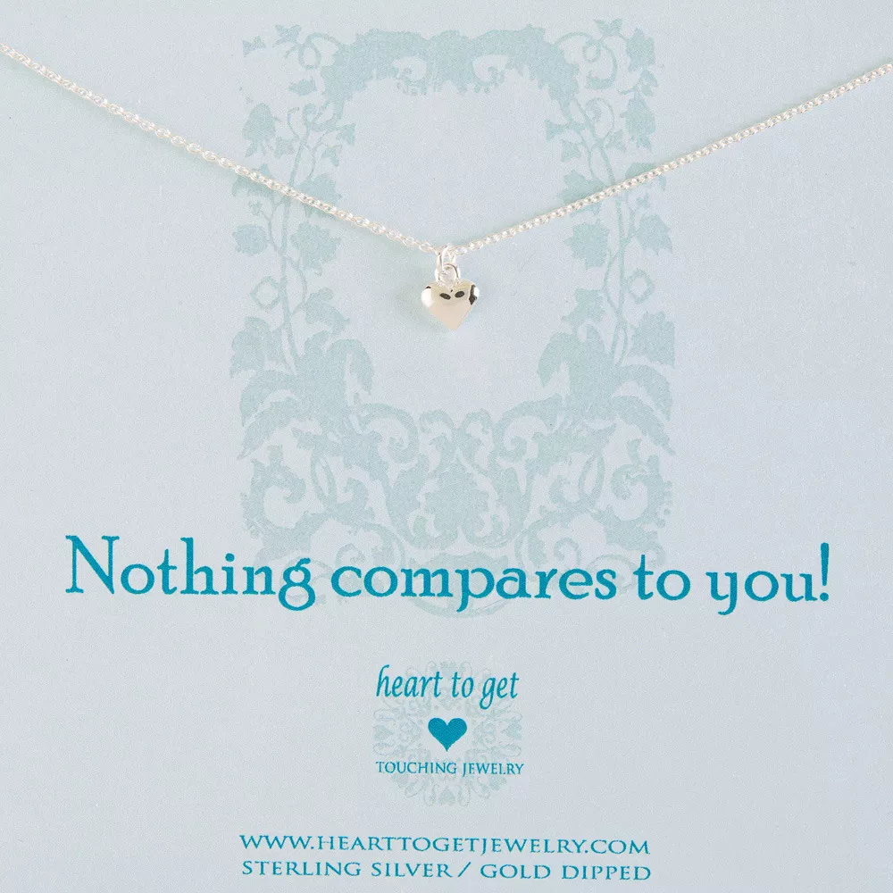 Heart to get N02SHE11S-2 Ketting Heart Nothing compares... zilver