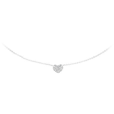 Huiscollectie 4102714 Witgouden collier met diamanthanger