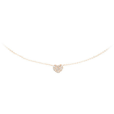 Huiscollectie 4400202 Rosé gouden collier met diamanthanger