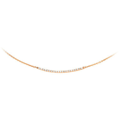 Huiscollectie 4400256 Rosé gouden collier met diamanthanger