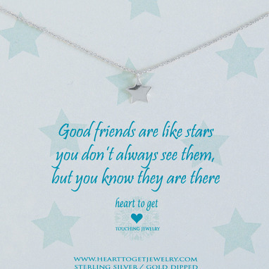 Heart to get N09STA11S Good friends ketting zilver